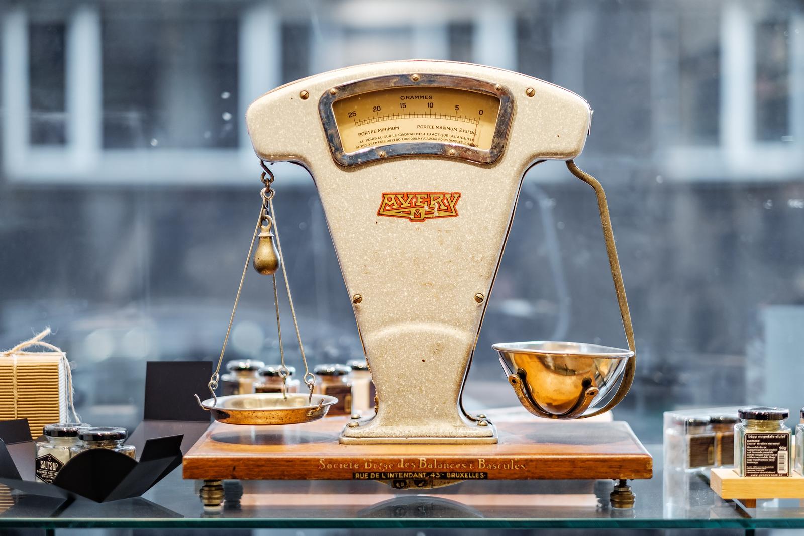 Photo of old balance scale antique.